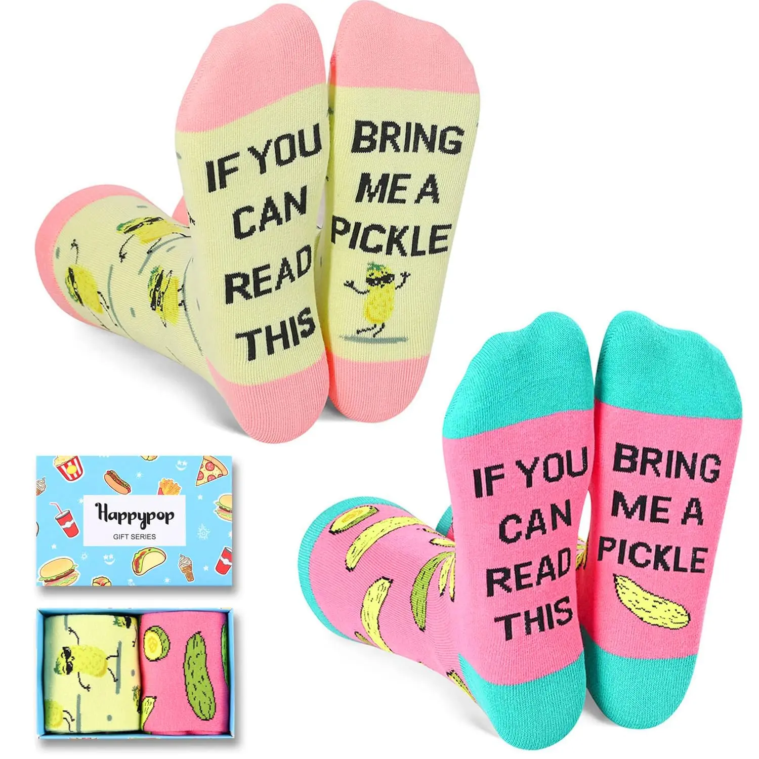 Zmart Funny Pickle Socks Women, Cool Pickle Gifts For Pickle Lovers, Bring Me Pickle Socks, Moms Day Gifts,Gifts For Her, Anniversary Gifts, Birthdays, Holidays, Mother's Day, or Christmas Gifts
