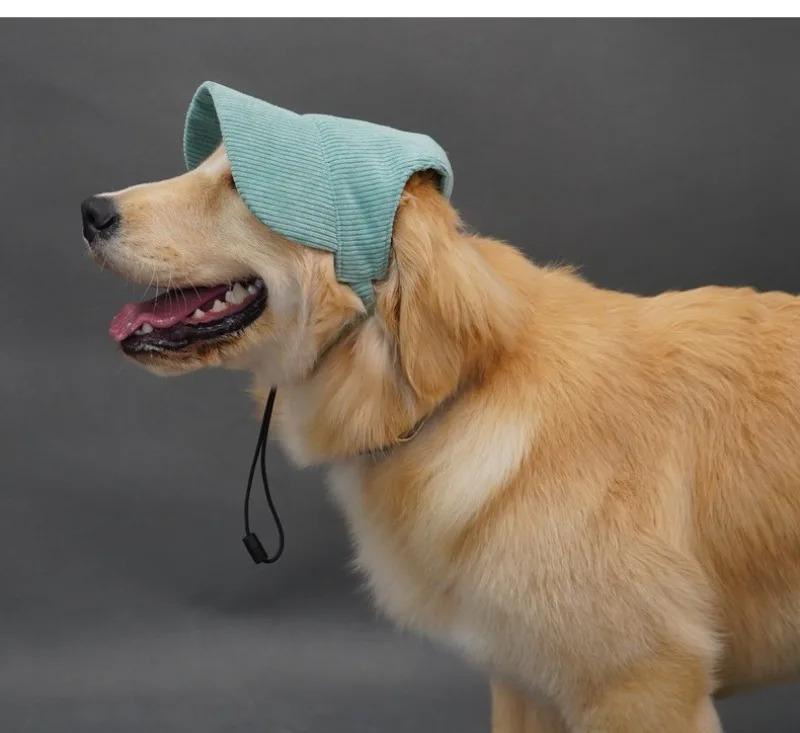 Pet Dog Cap with Ear Holes Adjustable String Dogs Cats Outdoor Peaked Cap Cat Summer Sport Hat For Puppy Small Medium Large Dogs