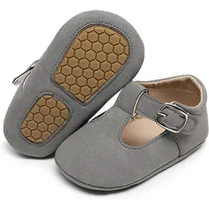Infant Baby Girls Mary Jane Flats Non Slip  Toddler First Walkers Soft Sole PU Leather Crib Shoes Sneaker Wedding Party Christmas Princess Dress Shoes Baby Moccasins Girls