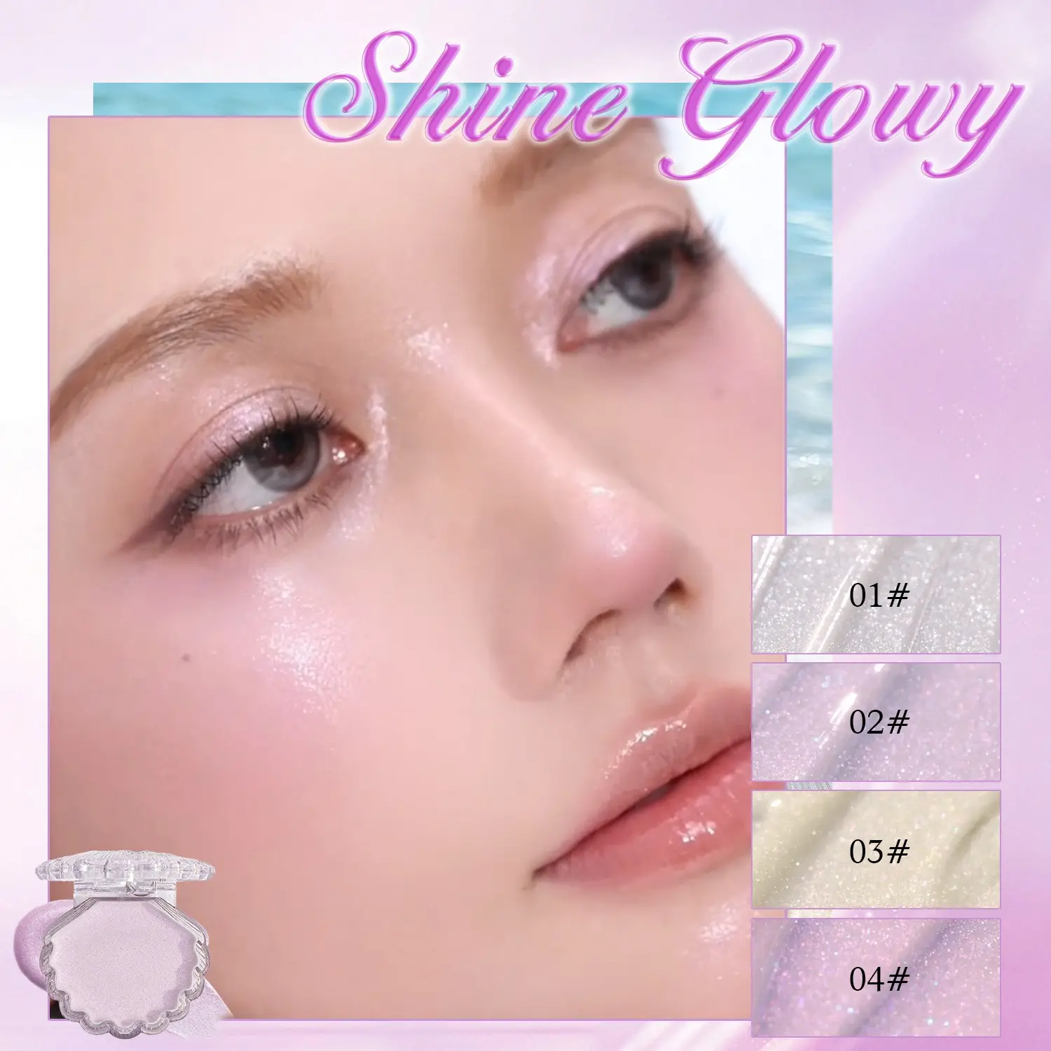Olibolla Highlighter Cream, Face Illuminator with Fine Pearl Finish, Multifunctional Blush and Highlighter, Makeup Essential