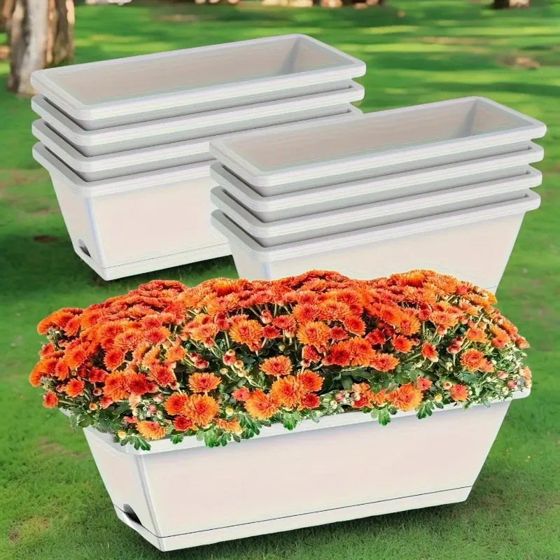 10pcs Smart Planting Tool for Small Spaces, Square Leak-Proof Planter Box, Vertical Space Utilization, Ideal for Balcony and Window Sills