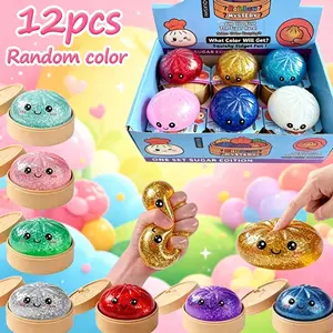 Glitter Dumpling Mystery Squeeze Toy, Easter Squishy Dumpling Fidget Toys for Adults, Stress Relief Sensory Toy