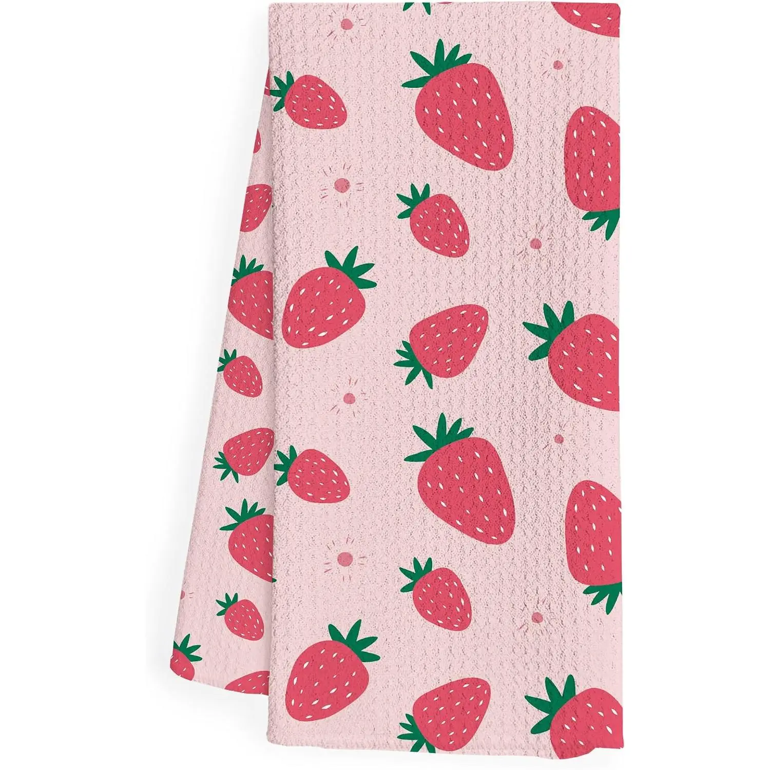 Strawberry Kitchen Towels and Hand Towels for Bathroom, Dish Towels, Kitchen Decor and Accessories, 16x24 Inches