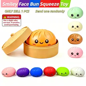 Expression-Rich Giant Squishy Dumpling Blind Box, Stress Relief Toy with Soft TPR Material, Surprise Unboxing Valentine's Day & Easter Gift, Stress-Relief Fidget for Anxiety Relief, Soft Squishy Sensory