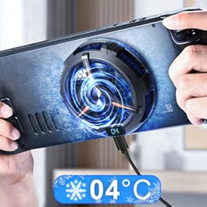 iPad Cooler,Magnetic Tablet Cooler for ipad/surface pro/Samsung Tab,Compatible for Steam Deck,Universal Radiator with Temperature Display for Mobile Gaming,Tiktok Live Streaming