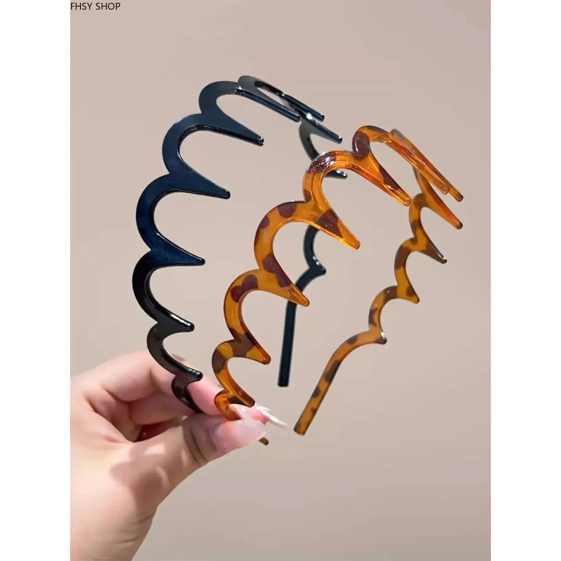 2-in-1 Leopard Print Headband for Women, Wavy Comb Headband Set with Secure Grip, Fashion Hair Accessory for Daily, Parties & Effortless Styling