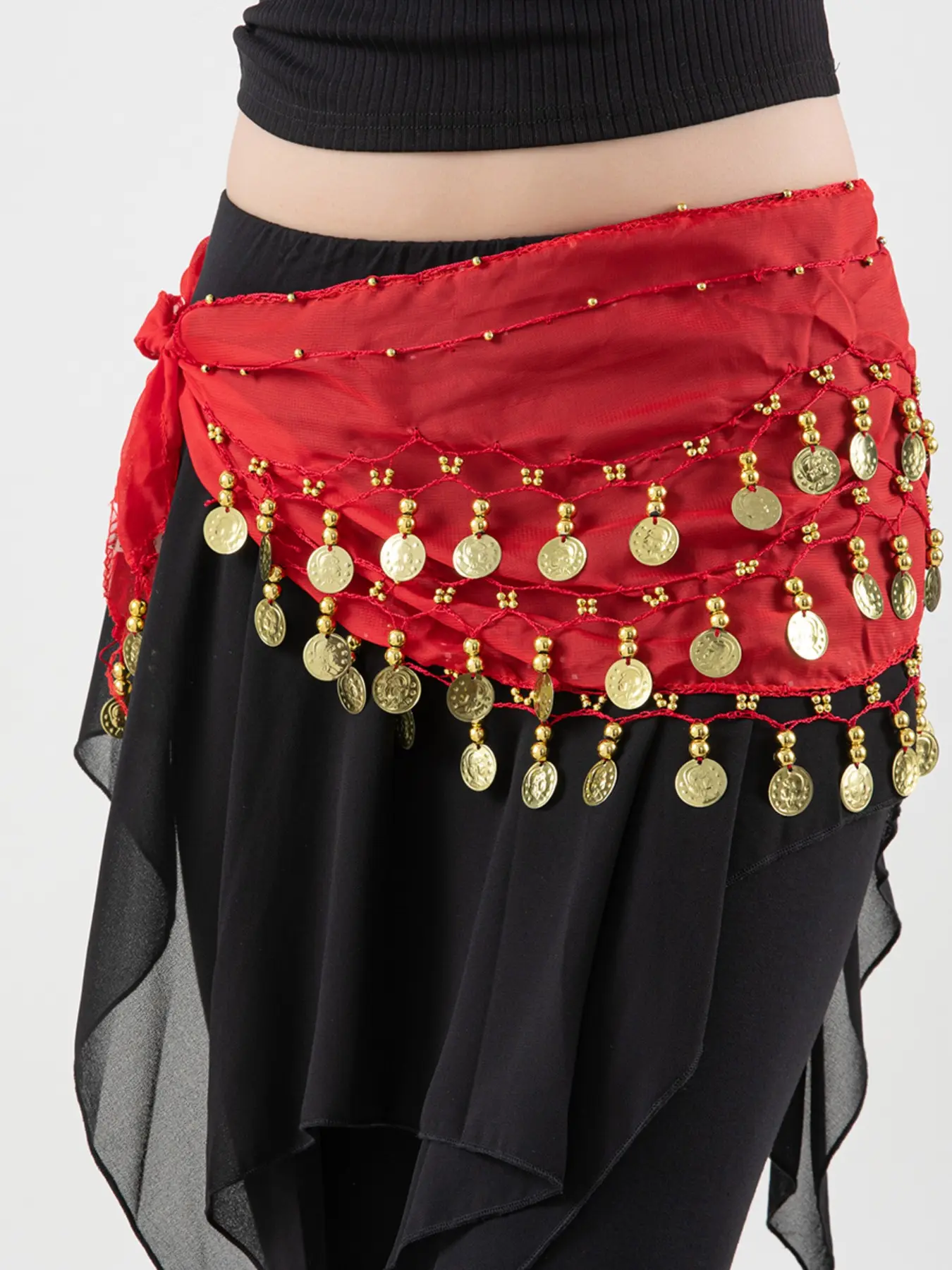 Bohemian Style Belly Dance Waist Chain, Metal Mesh Belt, Fits Tight Dresses, Coin Design, Perfect Accessory for Dancers and Performers