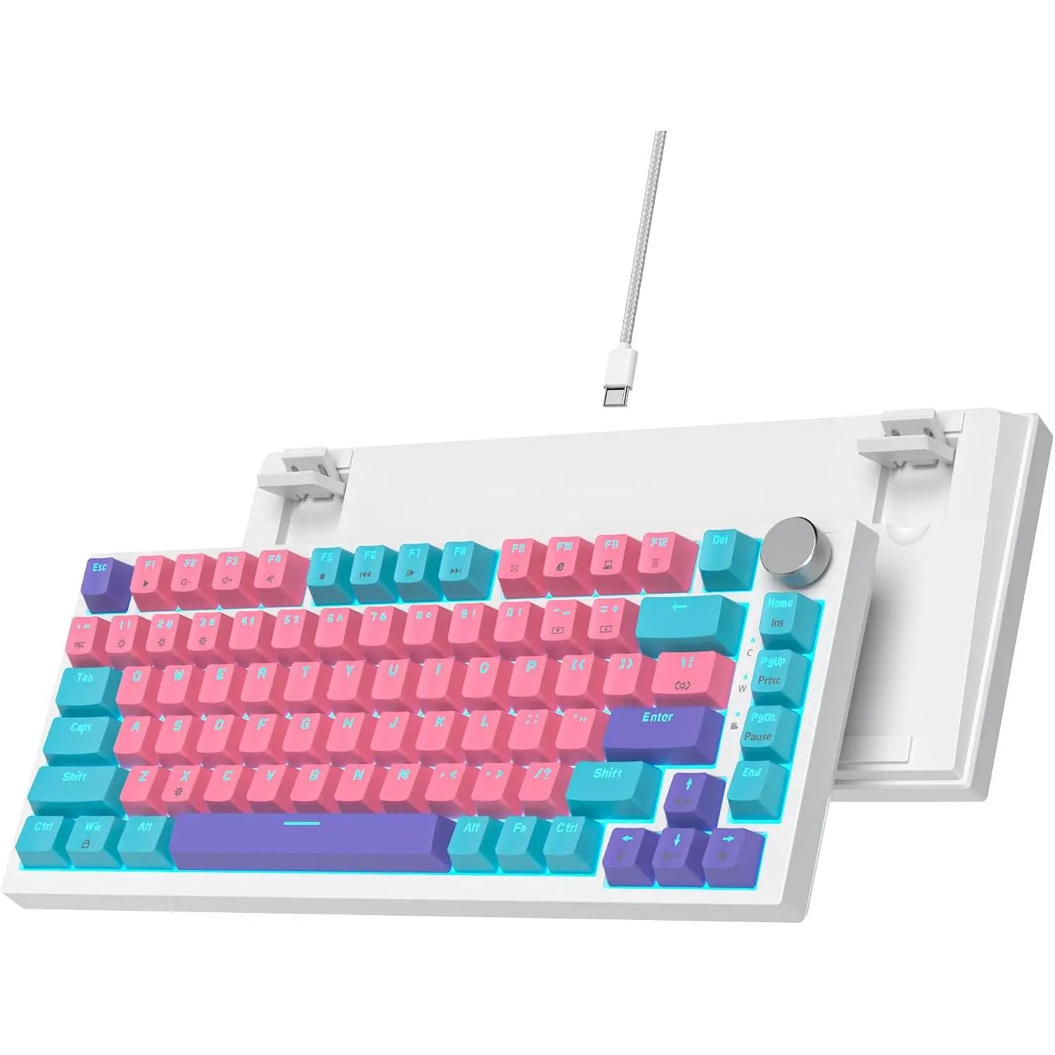 75% Mechanical Gaming Keyboard -  Gasket Mount TKL Keyboard, Wired, Custom Hot Swappable, RGB Backlit, for PC & Laptop Gamers