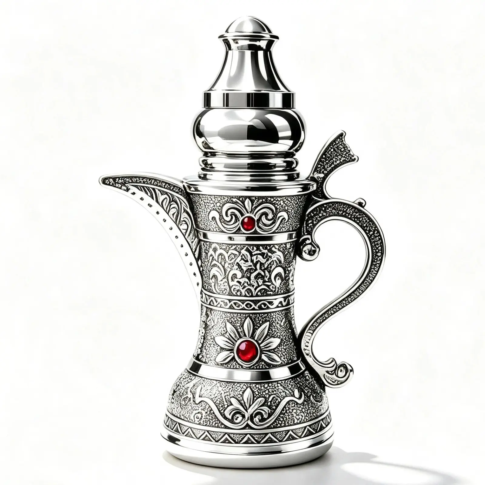 3ML Middle East Classic Vintage Fragrance Oil - Dab-on Oriental Resin Amber Note Pheromone oil, Unique Arabian Dallah-Style Carved Body Design, Souvenir or Gift Use, for Men, Women and Collectors