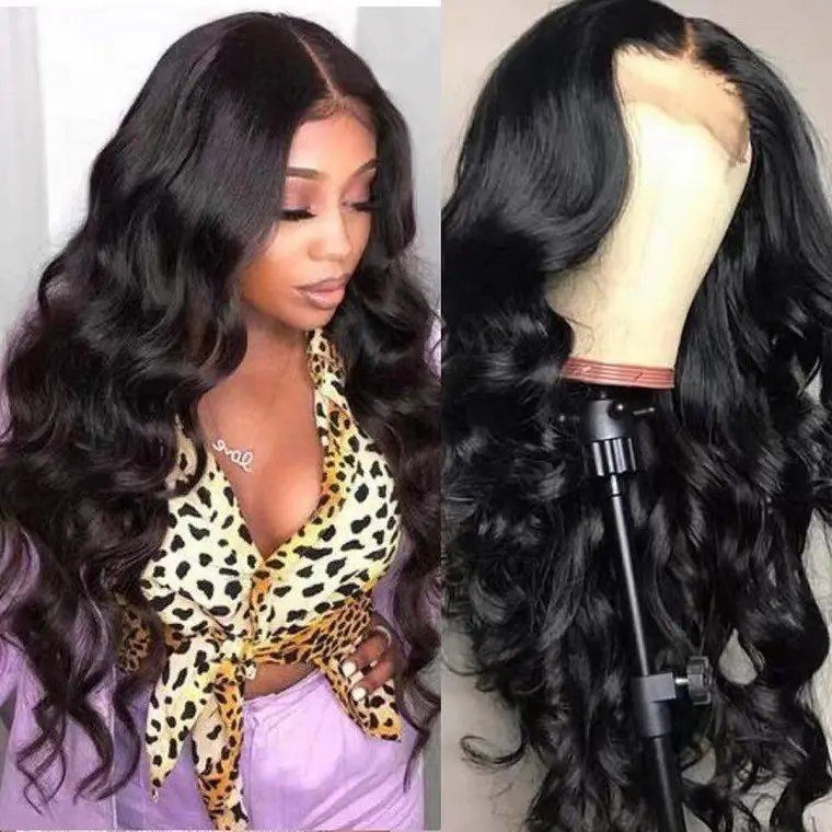 AliExpress new product: European and American style women's wig, long curly hair, middle parting, voluminous waves, synthetic high-temperature fiber wigs, in stock for dropshipping