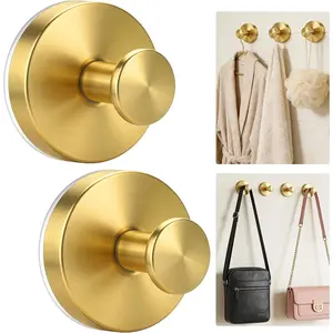 Suction Cup Hooks for Door Wreaths, Reusable Metal Wreath Hangers for Front Door Glass Windows, Strong Hold No-Drill Wreath Holder Ideal for Holiday & Christmas Door Decorations（Gold）fidget toys