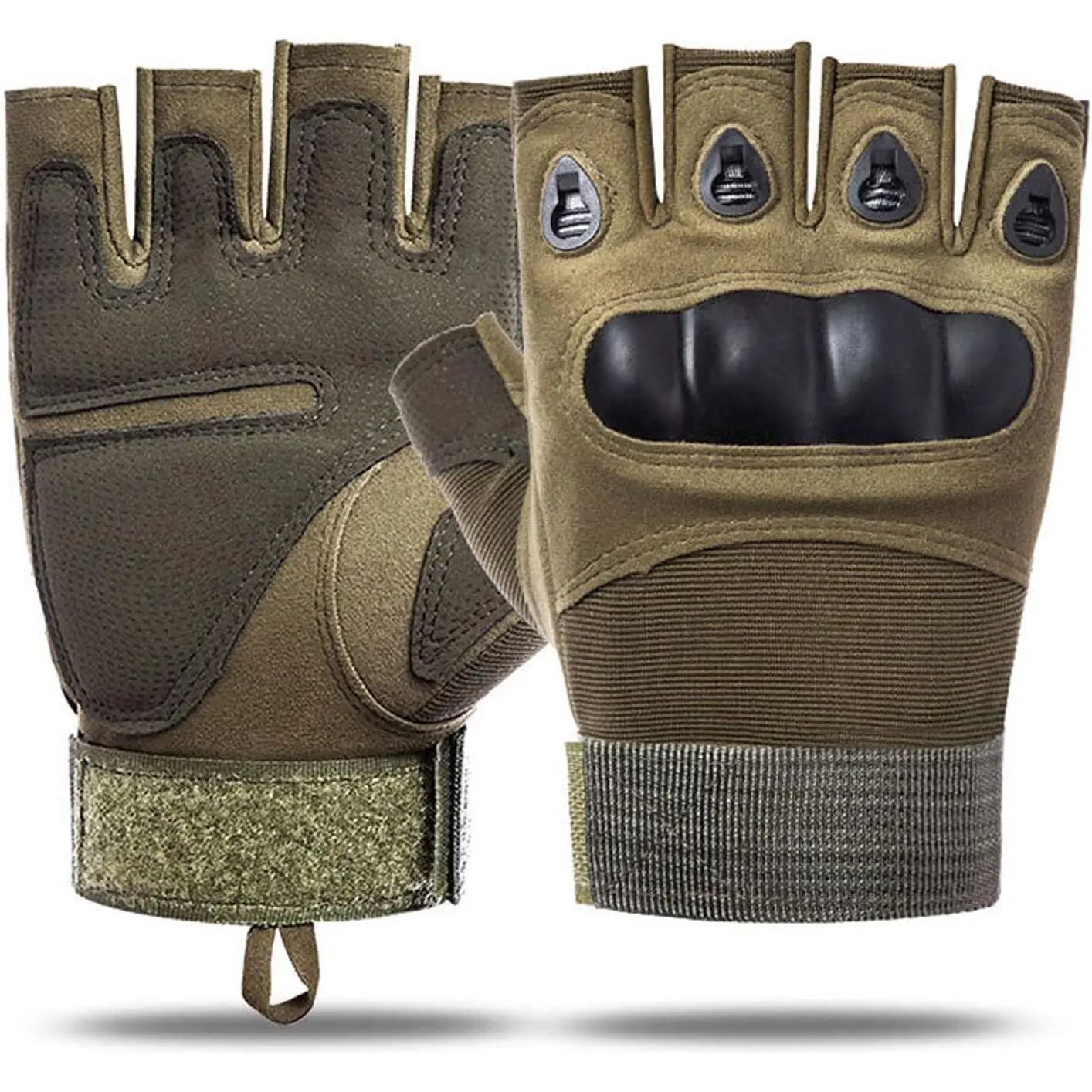 Outdoor Men's Knuckle Protection Workout  Fingerless Gloves