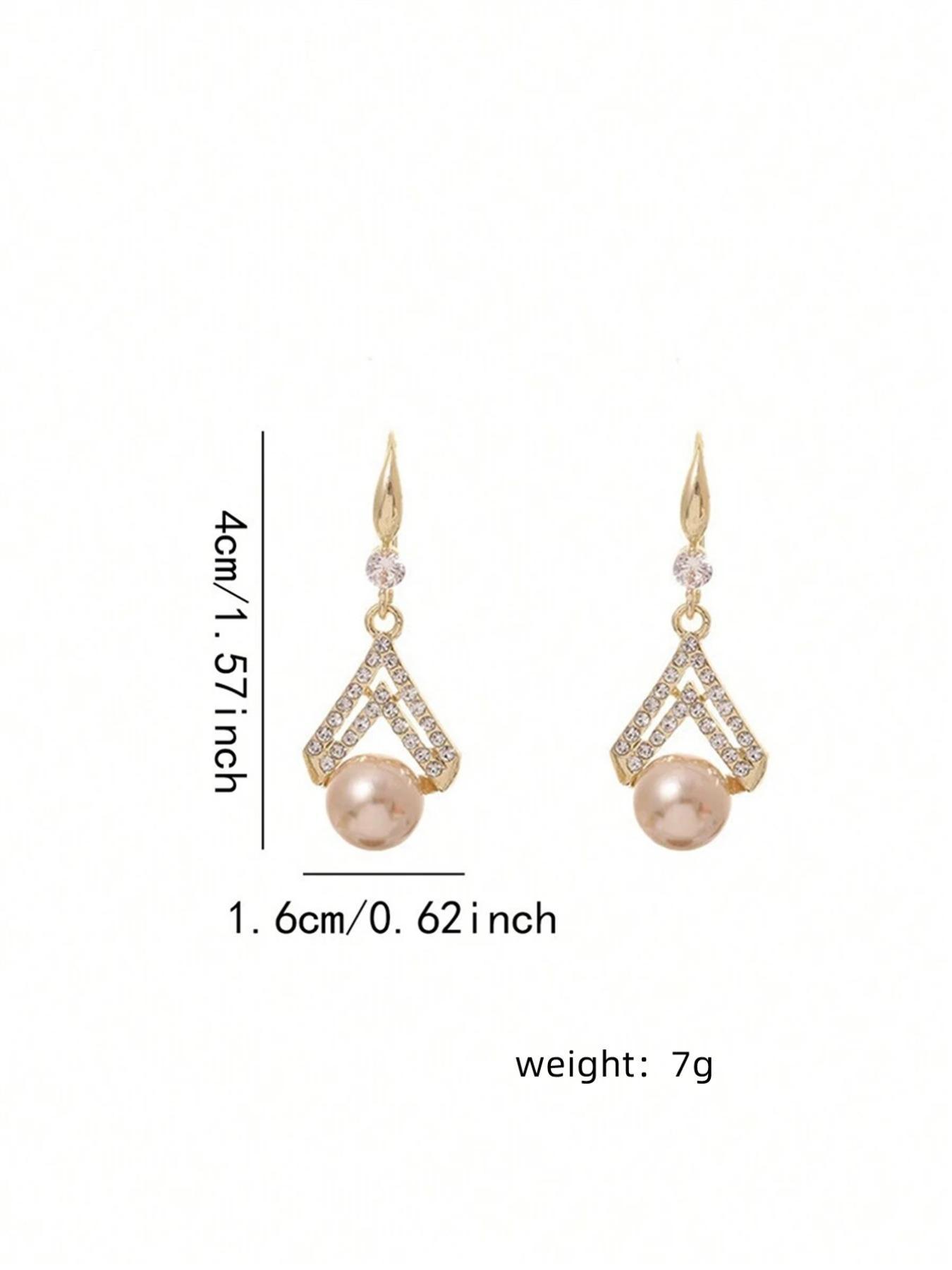 Fashion Rhinestone Decorated  Earrings, Elegant Jewelry for Women, Trendy All-match & Exquisite Jewelry for Birthday Gift, High Quality Earrings