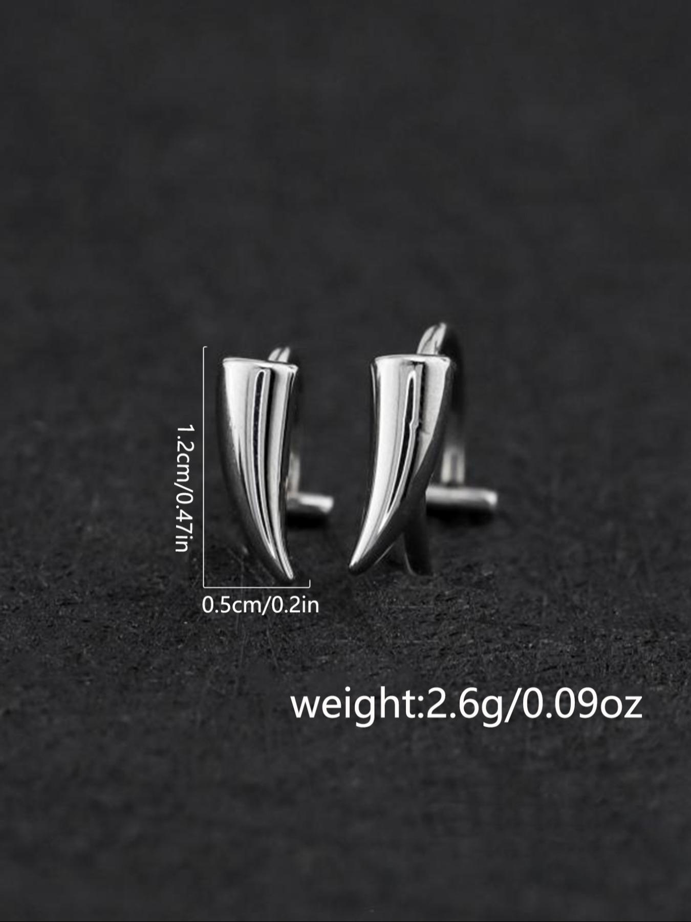 Punk Style Fangs Design Lip Studs, Stainless Steel Lip Rings, Fashionable Body Jewelry for Men & Women, Trendy All-match & Exquisite Jewelry for Birthday Gift, Vertical Labret Jewelry