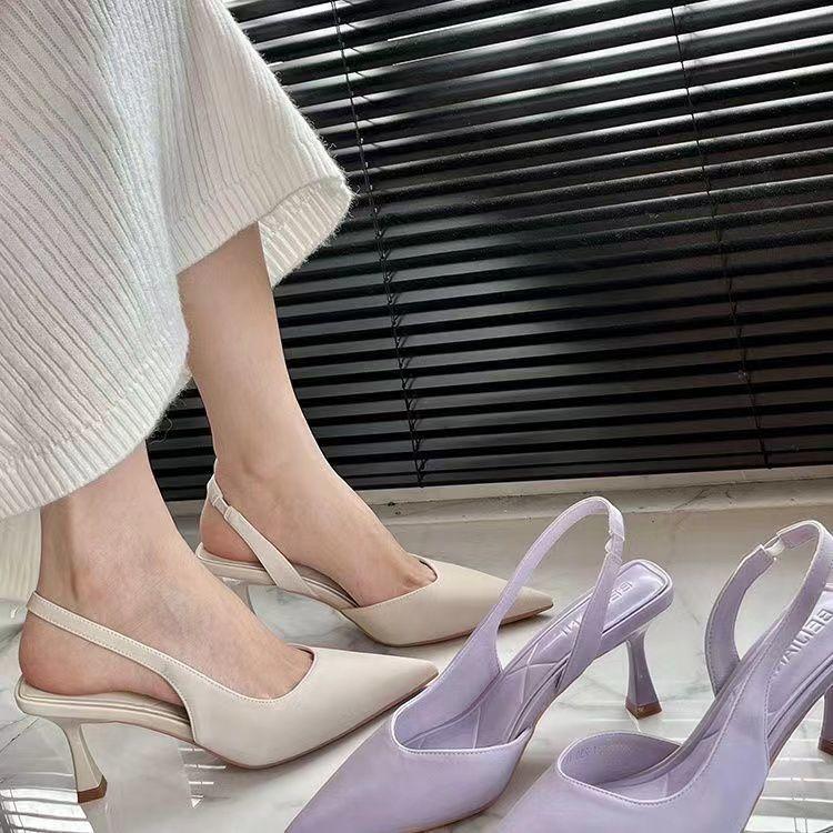 Pointed Toe Stiletto Shoes Unique Design Elegant Closed Toe Sandals Versatile Sandals High Heeled Shoes for Women