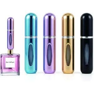 Mini Perfume travel refillable | 4Pcs 5ml Portable atomizer sprayer for perfume | travel size refillable perfume refill bottle for Travel and Outgoing