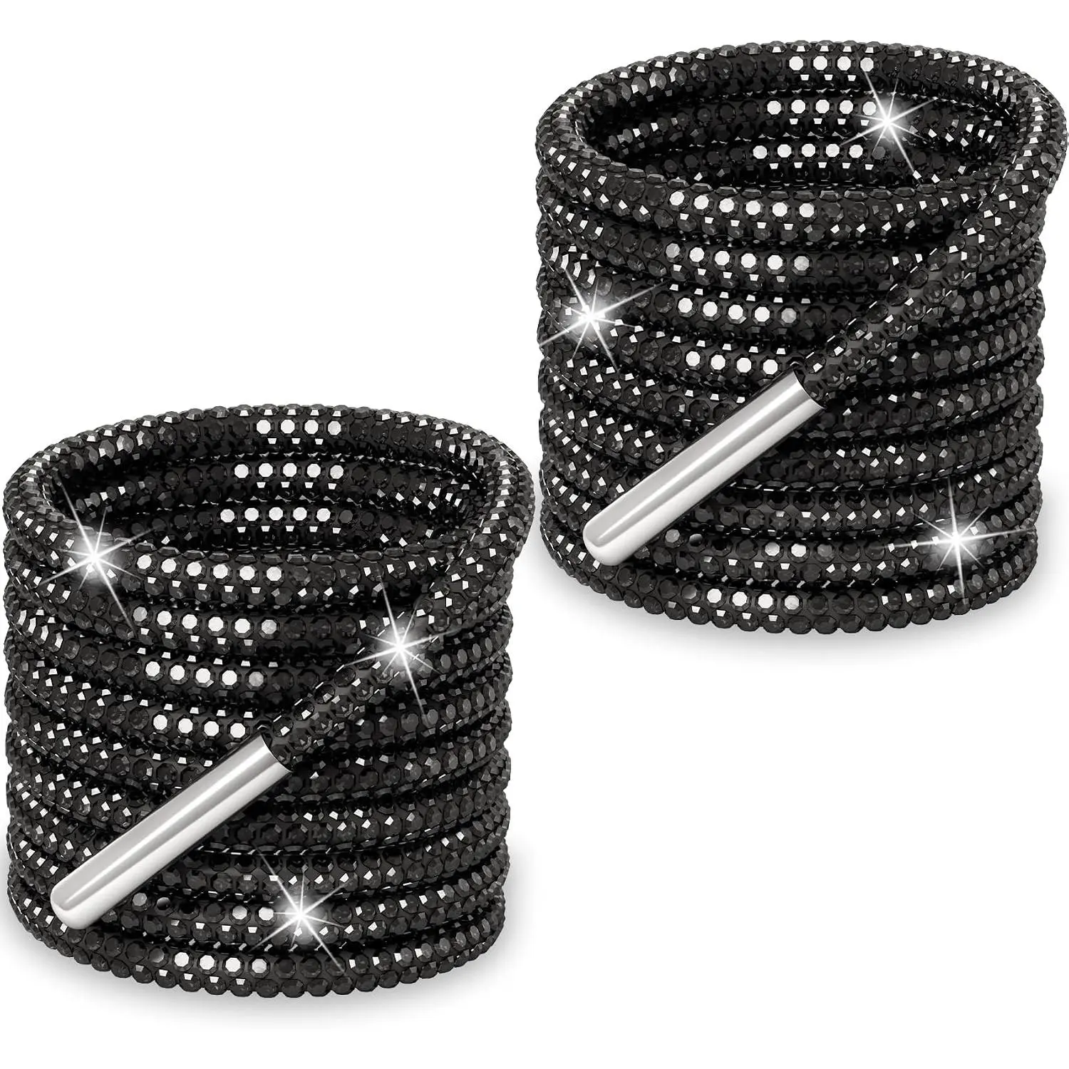 Rhinestone Glitter Rope,  Bling Bling Shiny Round Shoe Lace for Sneakers, Drawstring Cords