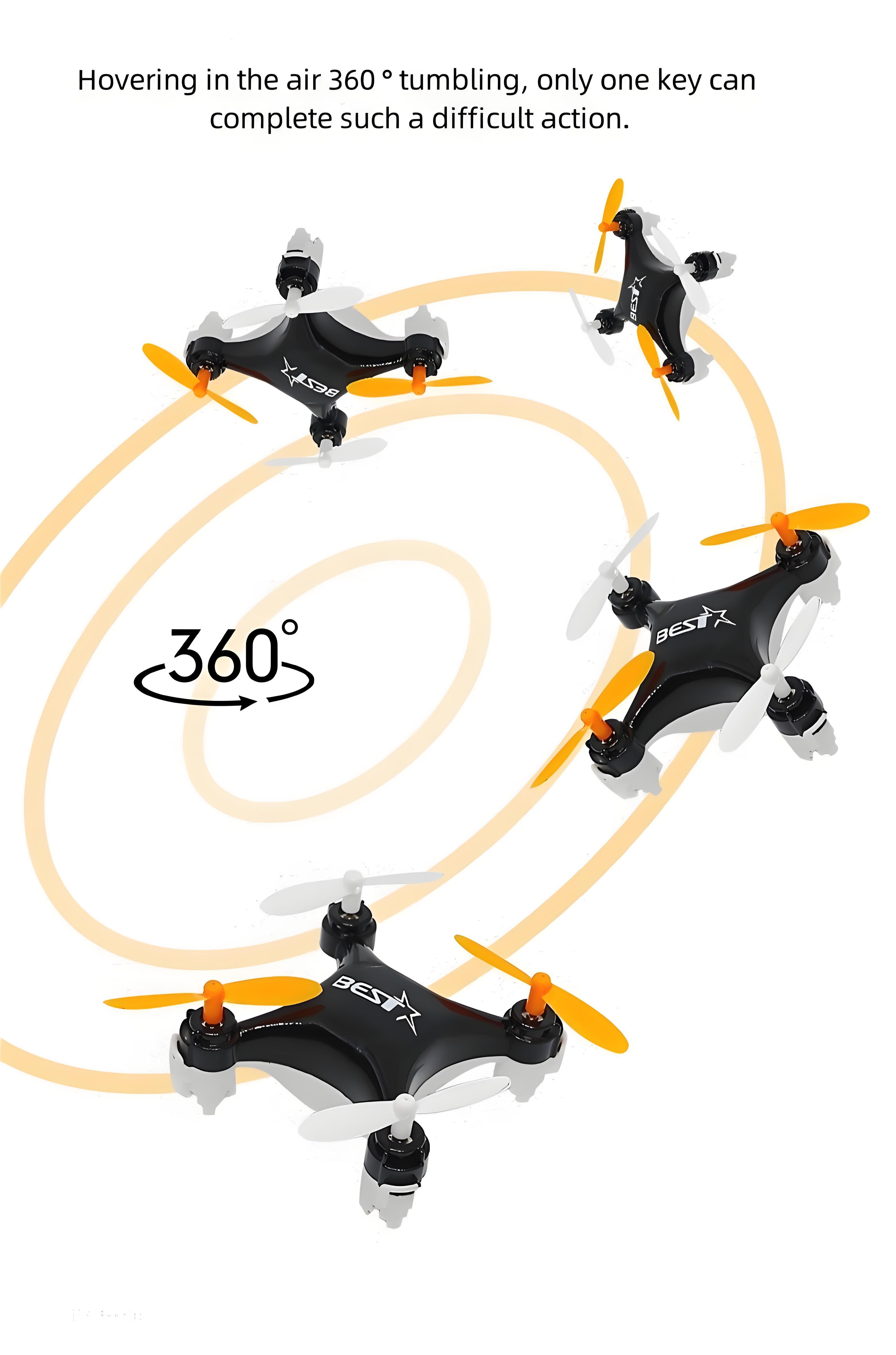 Mini Flying Toy Beginner-Friendly Toy RC Airplane with One-Touch Takeoff/Landing, Hover, Spin & 360° Flips Father's Day Christmas gift