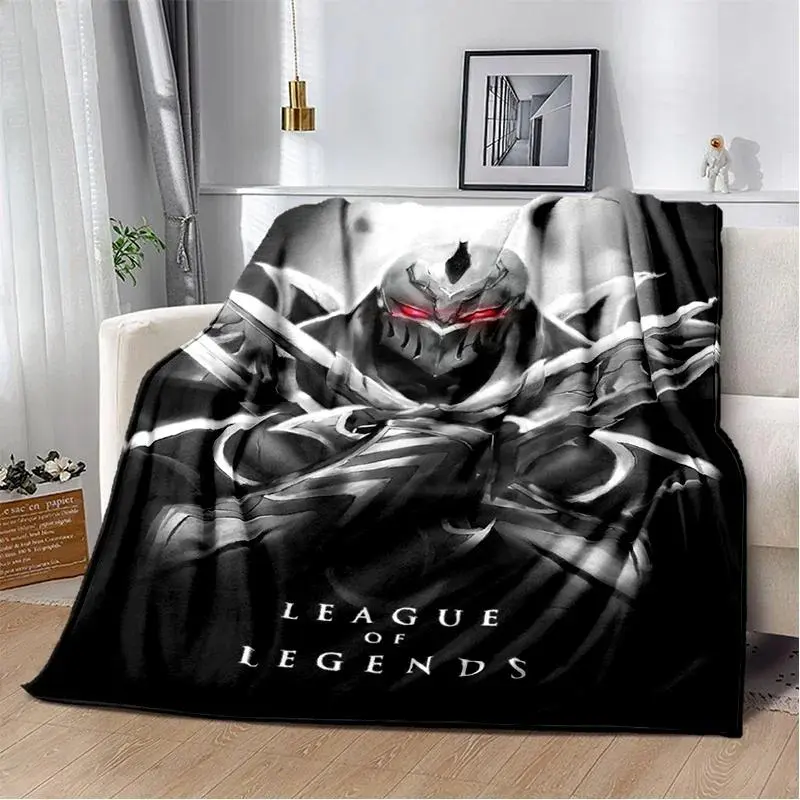 League of Legends Jinx Flannel Throw Blanket Soft Cozy Gaming Blanket for Bedroom Sofa Gift Outdoor Warm Cover