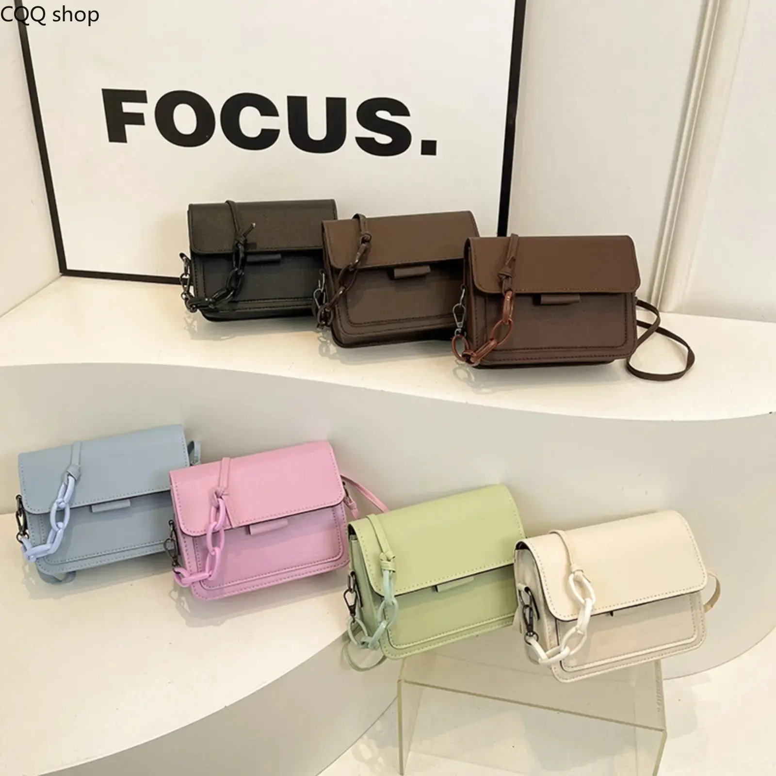 2026 New Ins Minimalist PU Small Square Bag for Women, Cross-Border Trend Casual Single Shoulder Purse, Stylish Compact Mini Crossbody Handbag, Lightweight Elegant Daily Bag Ideal for Daily Outings, Shopping, Commute & Daily Matching