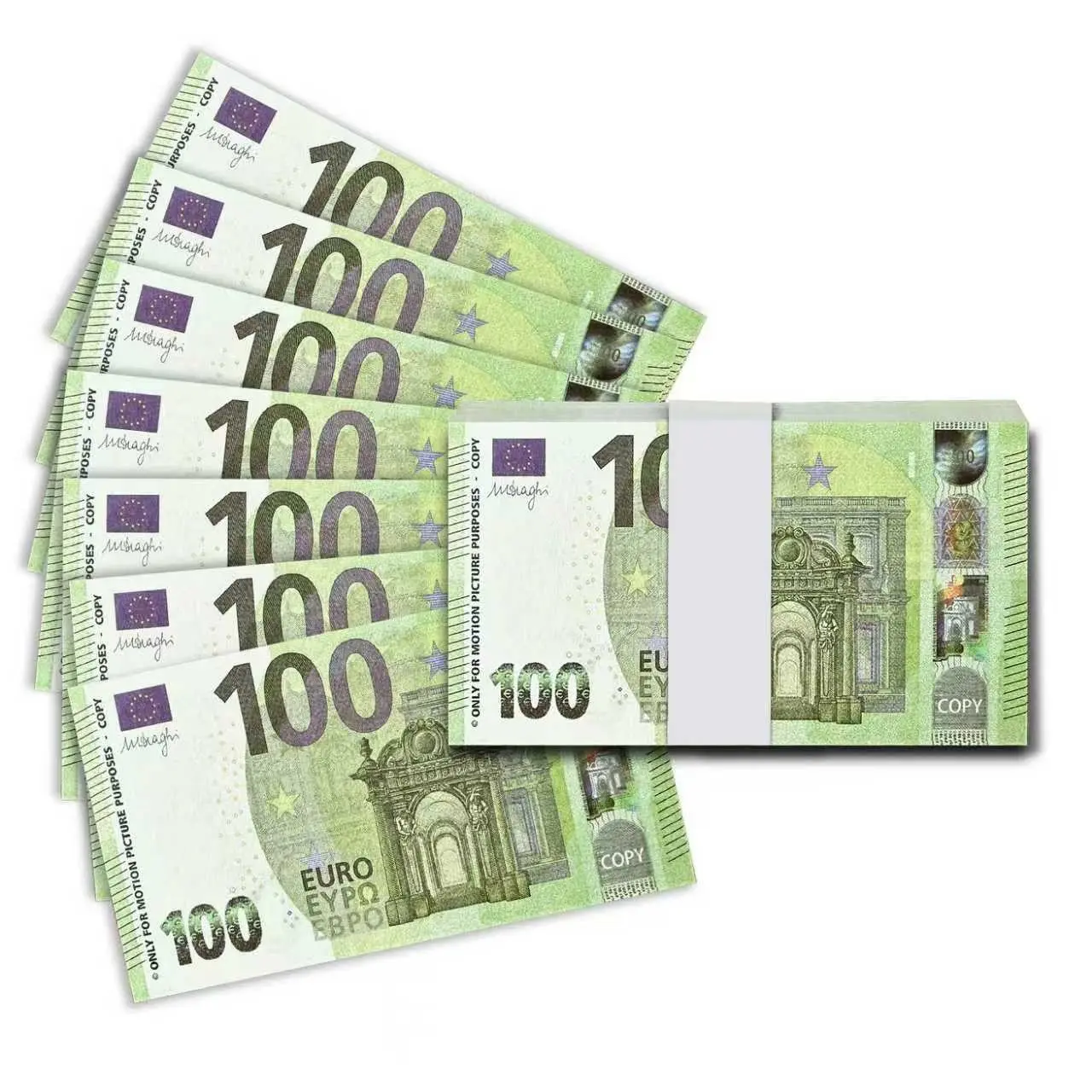 100pcs Euro Memorial Coins, Vintage Replica Euro Props, Gift Decorations, Floral Arrangements, Home Décor, Prank Euro Counterfeit Bills