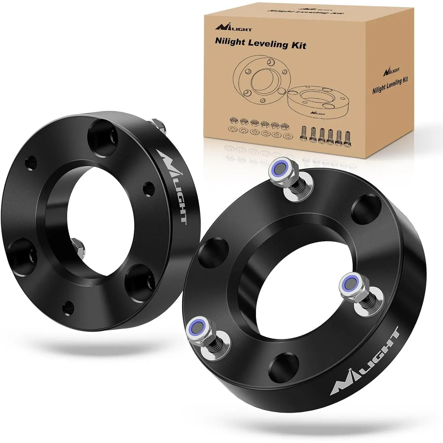 Nilight 2" Aluminum Alloy Front Leveling Lift Kit for Chevy GMC Silverado 1500/Sierra 1500, 2007-2023 Car Exterior Accessory