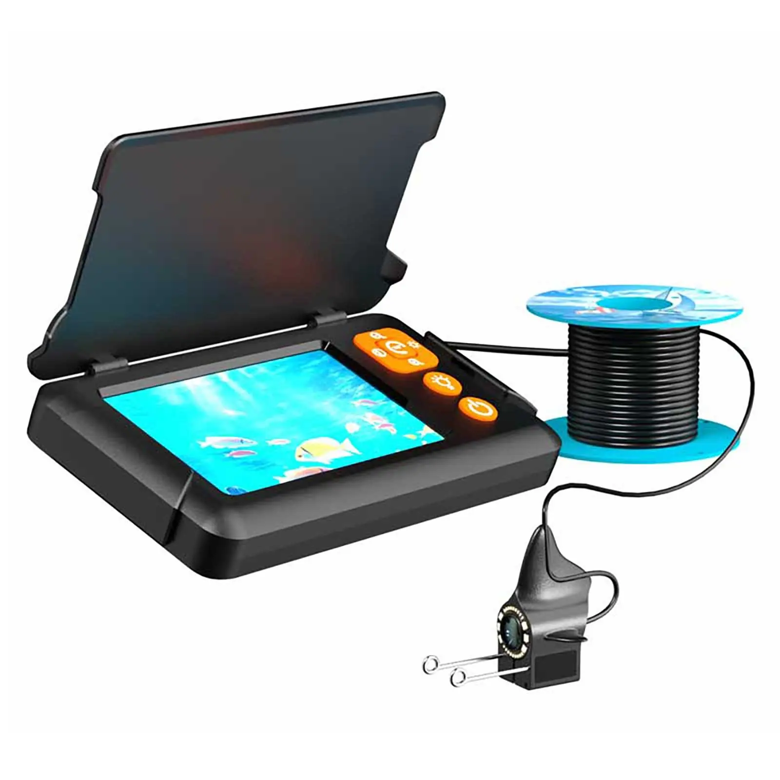 Portable Underwater Fishing Camera, 4.3 Inch LCD Display, Infrared Night Vision, Waterproof Fish Finder, Ideal for Ice Fishing and All Seasons