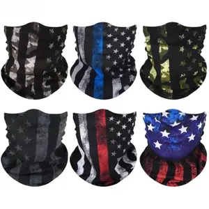 6-Pack Seamless Black Neck Gaiter, UV Protection Cooling Breathable Multifunctional Bandana, Stretch Head Wrap & Face Mask Accessory for Cycling Camping All Outdoor Activities