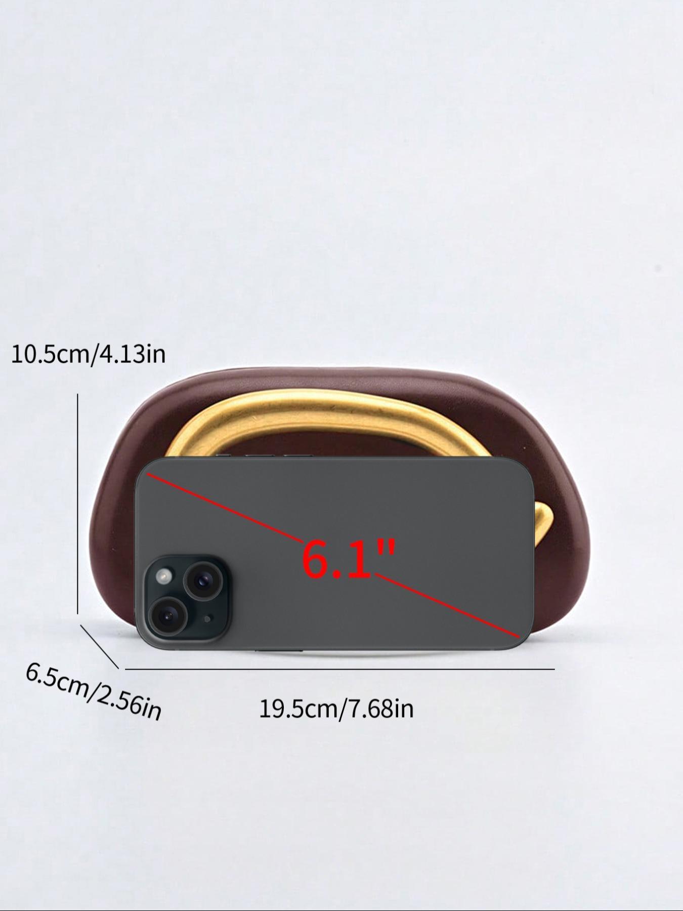 Women's Fashionable Solid Color Evening Bag, with Kiss Lock Design, Casual Versatile Handbag for Party, Trendy All-match & Exquisite Bag for Birthday Gift, Handheld Bag Purse