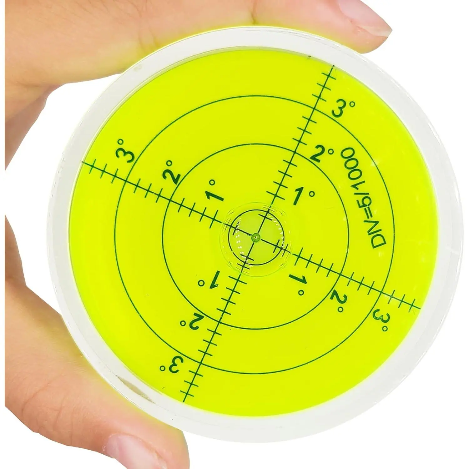 2.4-Inch (60x12mm) Pocket Precision Bullseye Bubble Level Tool with Pocket Grip, 46g Machinists Gauge, 0.32 Inch per Tilt, Clearly Marked Measurement Grid, Magnetic Attachment for Factory Machinery, Adjust Furniture Tasks, Easy to Carry