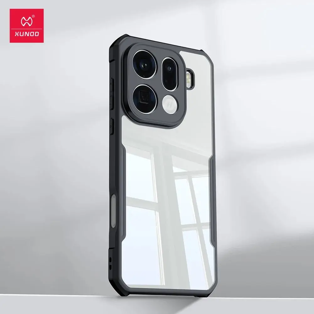 Xundd For Oppo Find X9 Find X9 Pro Case,Airbags Shockproof Bumper Shell,Stripes Transparent Back Cover For Find X9 Pro Fundas