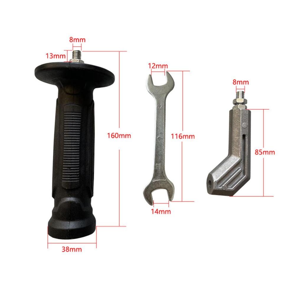 Professional Angle Grinder Handle Set M8 Handle Polishing Machine Handle Auxiliary Side Handle for Grinder Parts Accessory Attachment