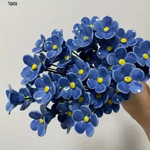 Ceramic Forget-Me-Not Flower, Decorative Artificial Flower, Fade-Resistant Eternal Home Decor, Indoor/outdoor, Perfect Gift for Valentine's Day, Christmas, Mother's Day