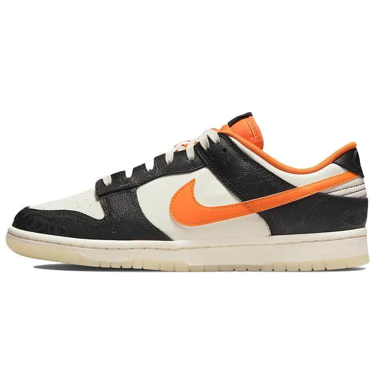 Nike Dunk PRM Halloween Low-Top Sneakers for Men – Synthetic Leather with Black and Orange Design Verifiable, with credentials and supporting global authentication
