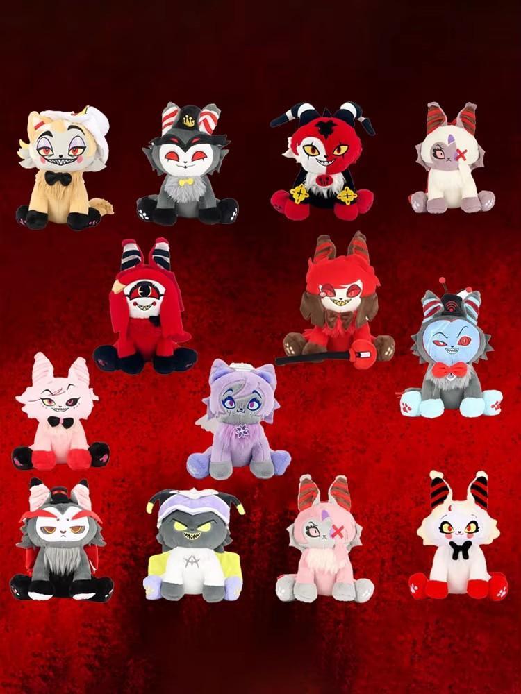 Hot Cat Plush Toy Funny Angel Dust Alastor TV Fans Collecting Gift Cute Cotton Stuffed Plush Doll Kids for Birthday Present