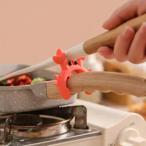Silicone Spoon Rest Set of 2, Cute Crab & Octopus Design, Heat-Resistant Spoon Holder for Kitchen Utensils & Spatulas, Countertop Cooking Tools Organizer