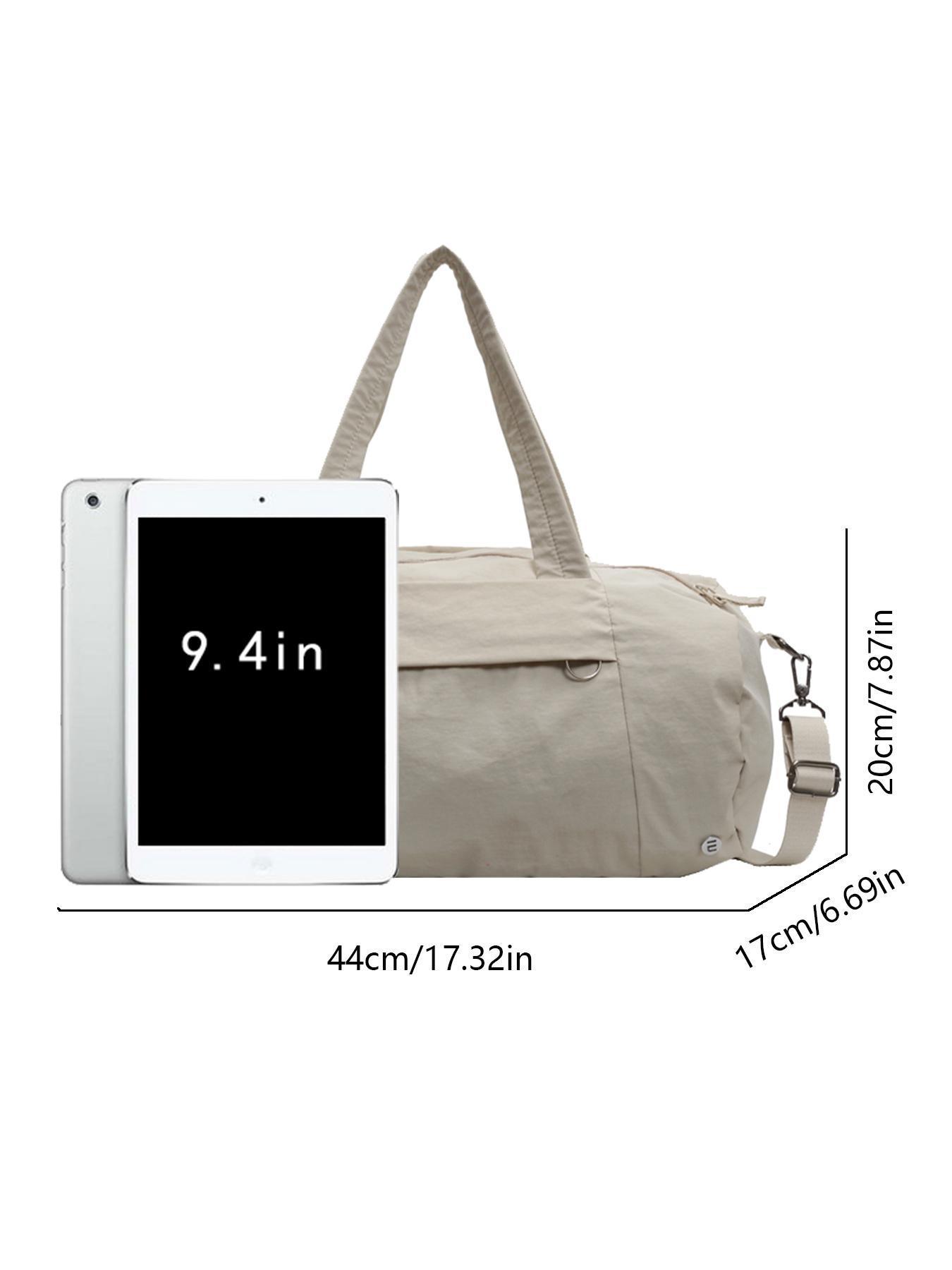 Women's large capacity fitness bag, gym bag, sports style, can be carried on one shoulder, casual commuter bag, light and practical, yoga bag, suitable for short trips, business trips, sports and fitness