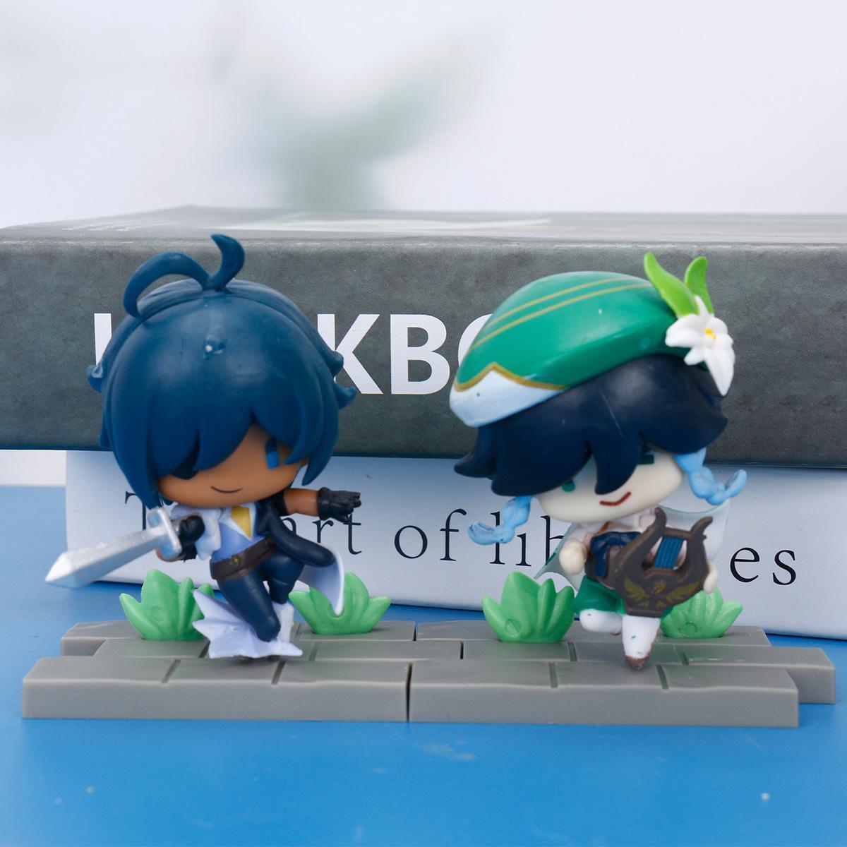 Genshin Impact Account Action Figure Anime Game Genshin Impact Keqing Amber Klee Mona Figma Figurine Model Toys