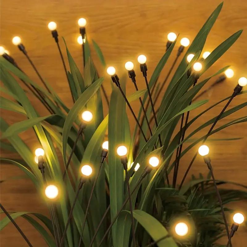 Solar Firefly Garden LED Lights, 16LED Solar Outdoor Swaying Lamp, Cozy Lighting, Warm White Waterproof Solar Lights Outdoor Garden Decorative LED Light for Yard Patio Pathway Landscape, LED Lights
