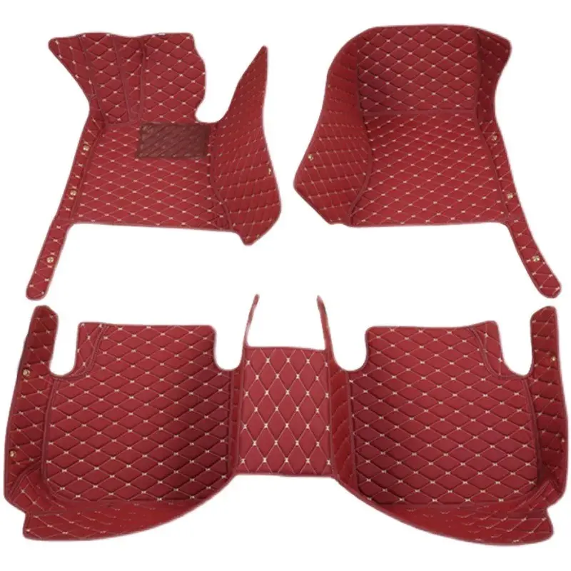 1: 1 Vehicle Model Custom Car Floor Mat For Peugeot 308 2012~2017 Audi A5 Sportback 2010~2016 Honda Civic 2016~2021 Seat Ateca 2016~2022 Left/right driving Auto Interior Accessories Leather Carpet Waterproof Diamond Design Full Coverage Car Accessory