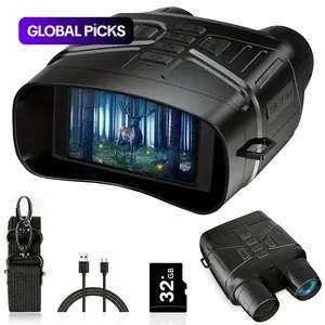 4K Night Vision Technology Goggles, 3'' Large Screen 5X Digital Zoom High Definition Binoculars For Photography with 5000mAh Rechargeable Lithium Battery, Camping Binoculars for Outdoor, Field Observation, Gift, Camping Gear