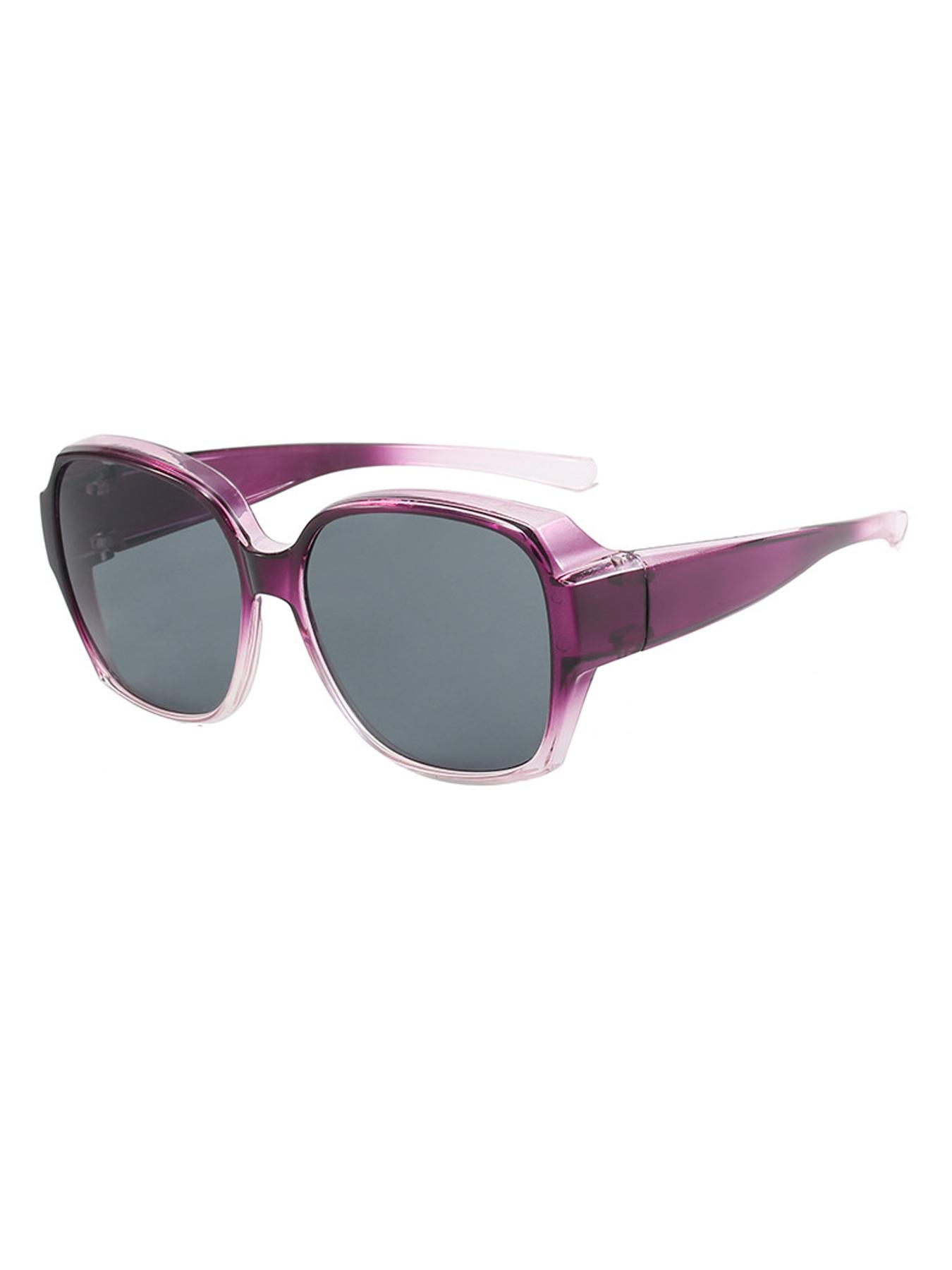 Square Frame Eyeglasses Fit Over Glasses, Trendy Casual UV Protection Sunglasses, Fashionable Frames Sunglasses, Fashion Accessories for Outdoor Activities