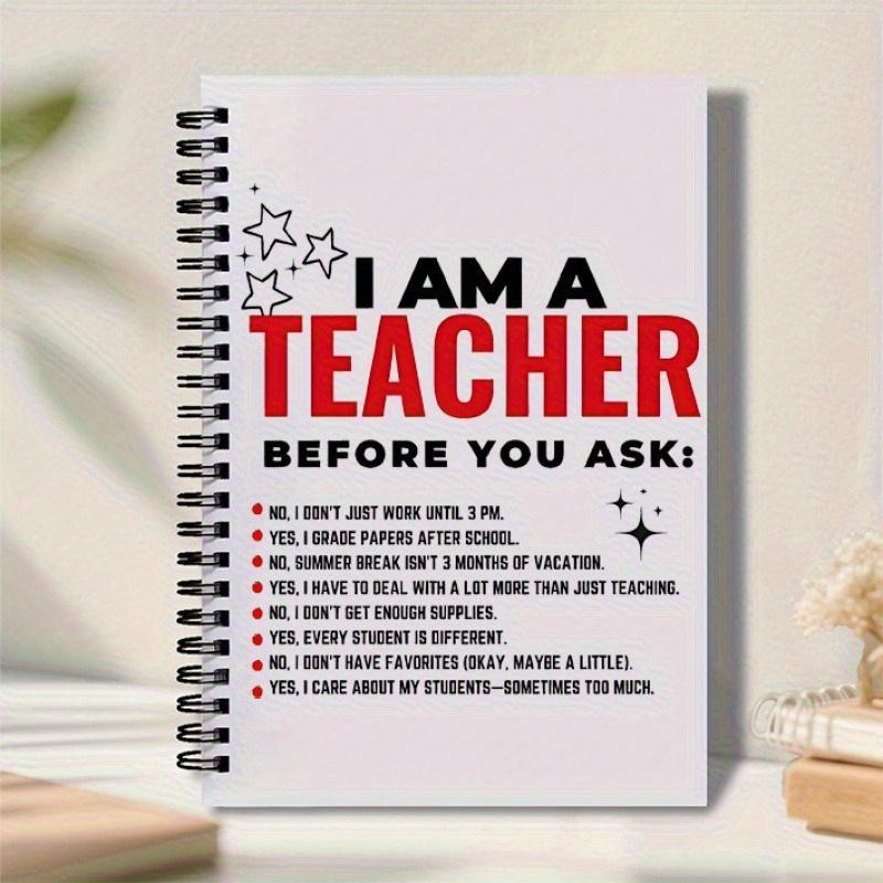 Teacher Themed Notepad, 1 Count Creative Notepad, Exquisite Print Pattern Notepad, Ideal for Personal Planning and Life Record