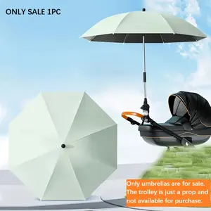 Adjustable Summer Sunshade Umbrella with Clip, UV-Protection Shade for Strollers and Lounge Chairs, Ideal for Outdoor Use