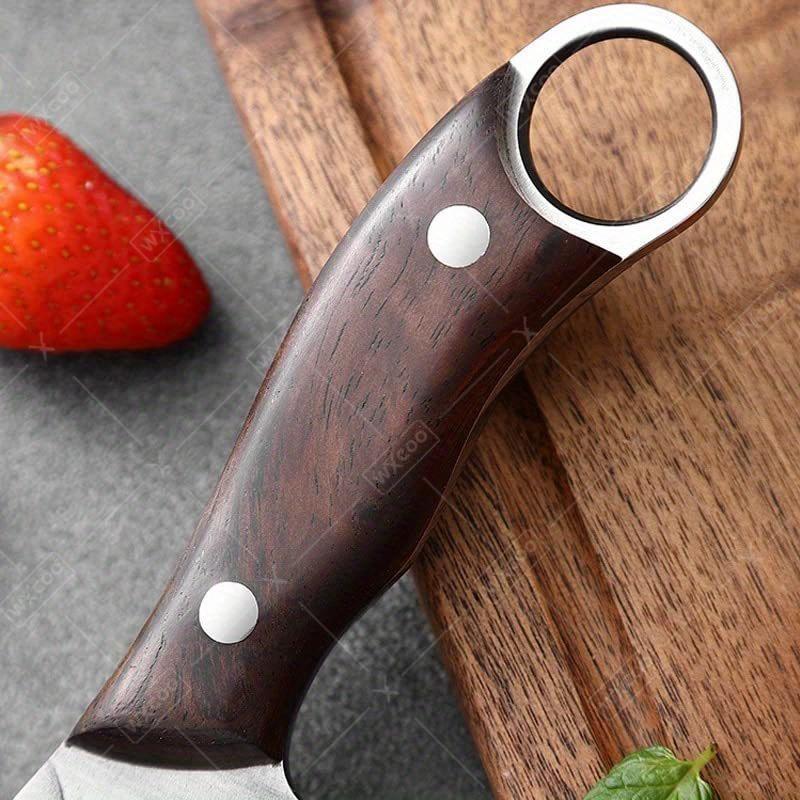 1PC Outdoor Barbecue Knife Camping Cleaver Hand Forged Hammer Grain Small Knife Portable Fruit Slicing  Multi-purpose Knife kitchen accessories