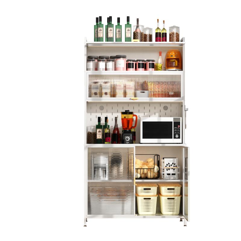 73" Tall 6-Tier Kitchen Pantry Cabinet with Flip Door, Adjustable Shelves & Anti-Tip Design - Versatile Storage for Kitchen, Living Room, Office