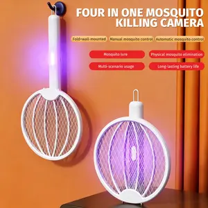1pc Foldable Electric Mosquito Swatter, 2-in-1 UV Light Bug Zapper, USB Rechargeable Fly Insect Killer, Portable Indoor Outdoor Insect Trap for Home Bedroom Camping Summer Pest Control
