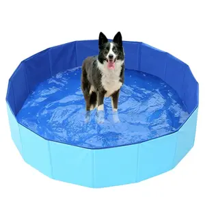 PVC Pet Bath Tub, Foldable Cat Dog Water Pool, Large Animal Swimming Pool, Cat Sand Box, Durable PVC Material, Easy to Clean