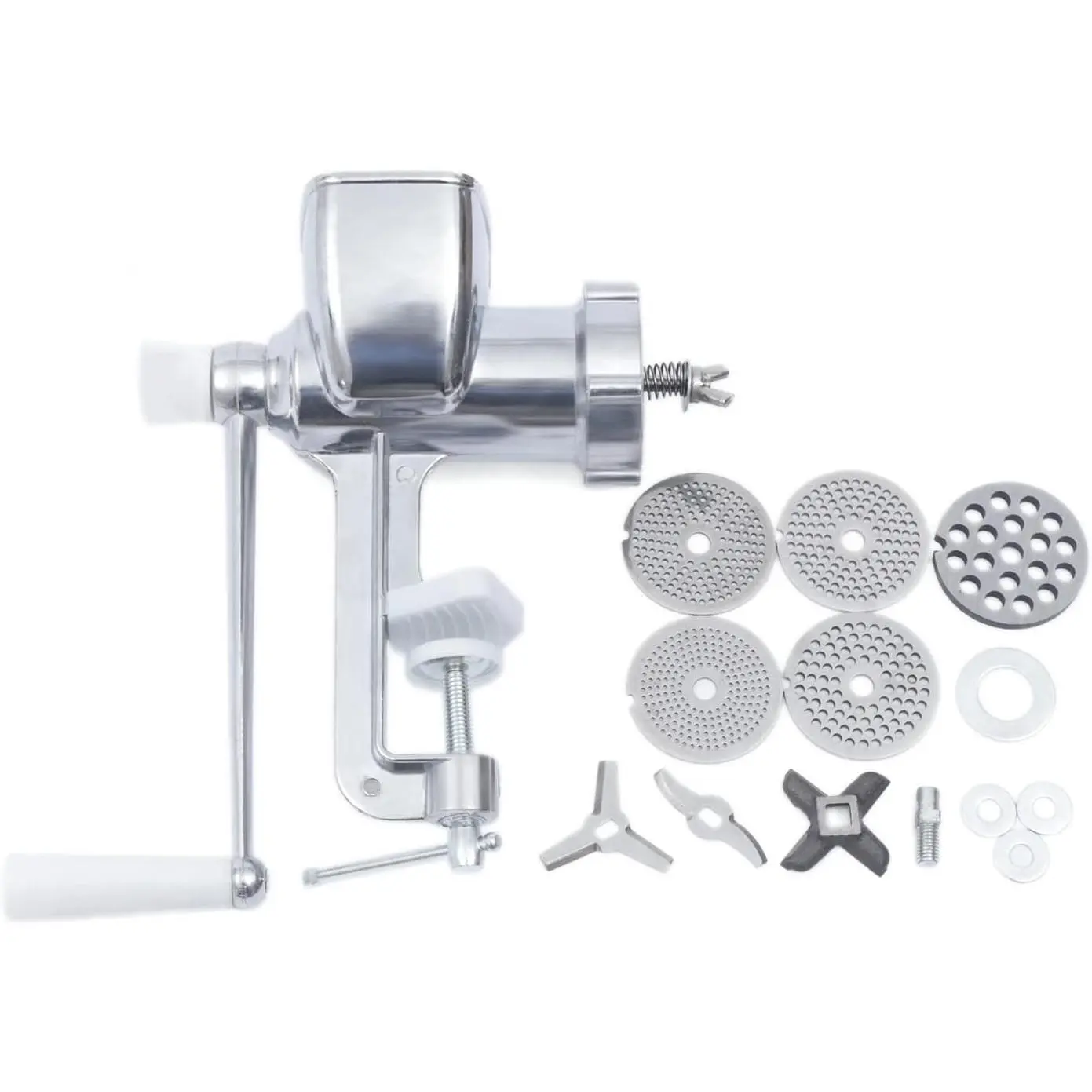Feed Pellet Machine, Portable Home Feed Pellet Mill Manual Birds Fishing Bait Food Maker with 1.5mm/2mm/2.5mm/3mm/8mm Molds Animal Feed Granulator for Domestic and Commercial