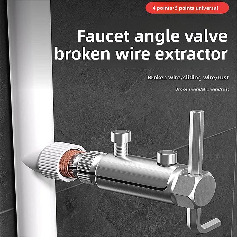 Broken Pipe Extractor Tool, Stripped Screw Extractor, Broken Faucet Removal Tool for 1/2", 3/4" Pipe, Easy Out Pipe Extractors Kit for Damaged Faucet Water Valves
